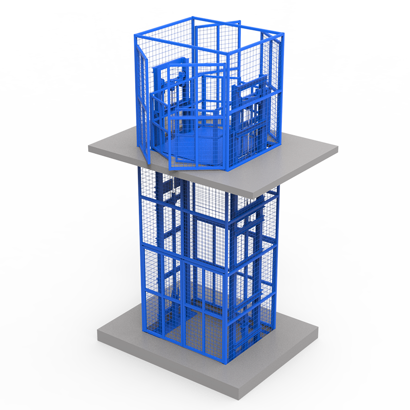 fully caged cargo lift